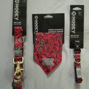 Hooey Nomad Western Floral 3 pc Set:  Collar (S) , Leash and Bandana